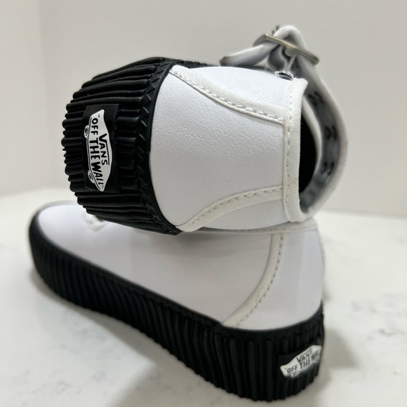 Vans White Dress Shoes with Black Trim - Picture 4 of 15